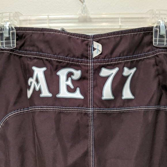 American Eagle Men's Brown Unlined Swim Trunks Size 30 - Picture 4 of 7